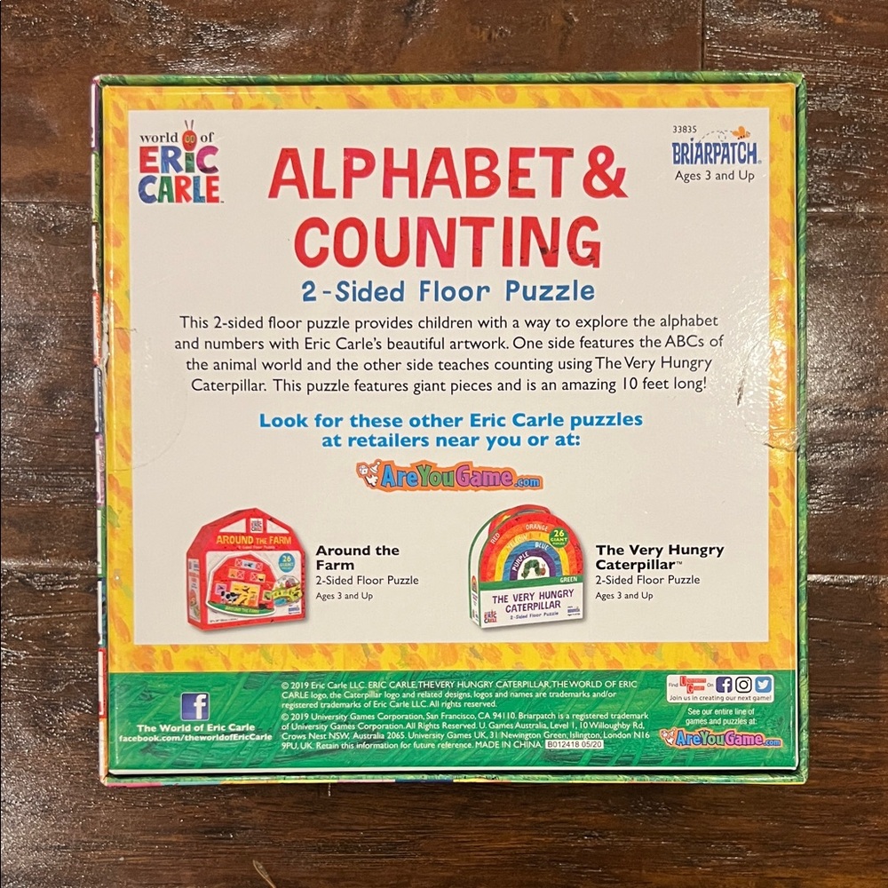 Eric Carle Alphabet & Counting 2 Sided Floor Puzzle 10 Feet Long - Picture 2 of 4
